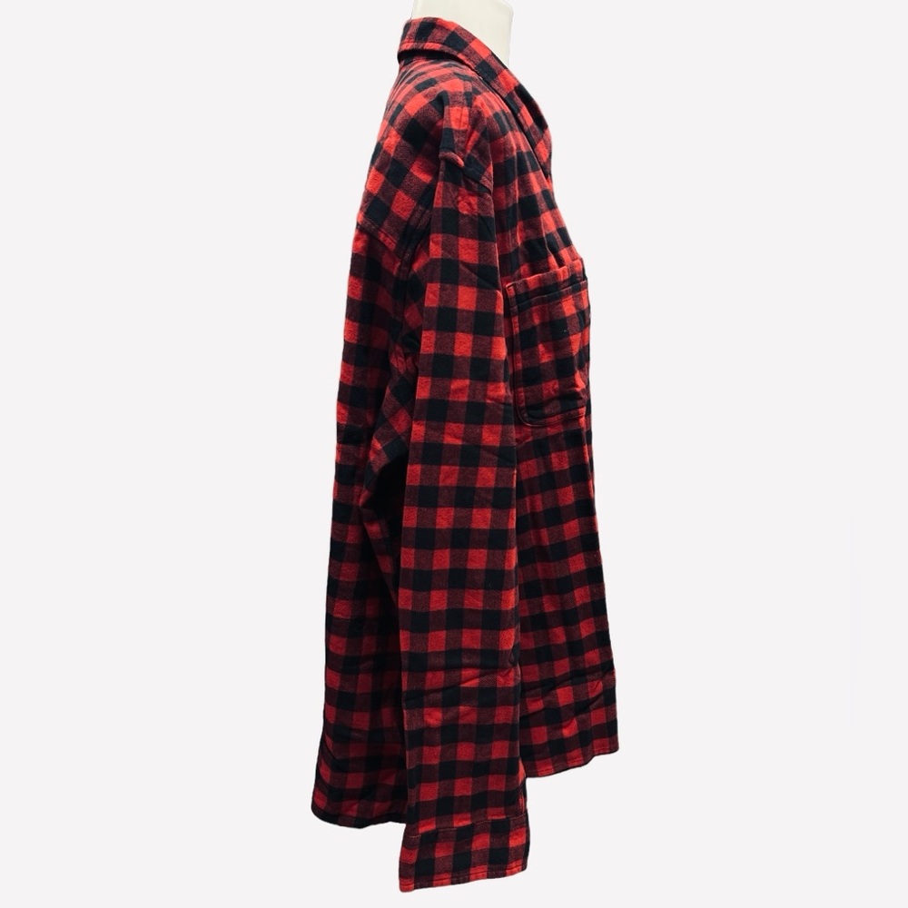 Carhartt Shirt Women's Flannel Rugged Flex Loose Buffalo Plaid Red Size 2XL - Picture 6 of 11